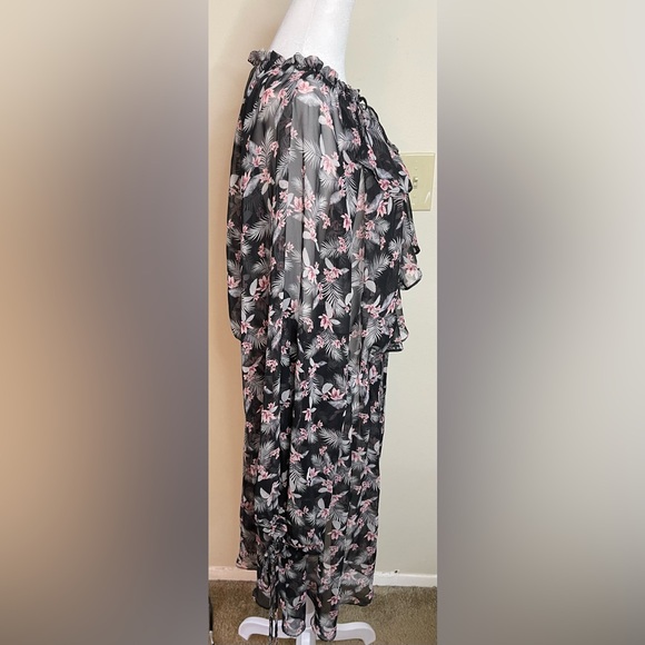 Victoria’s Secret Very Sexy West Side Floral Chiffon Duster Top Cover Up Robes. - Picture 13 of 16